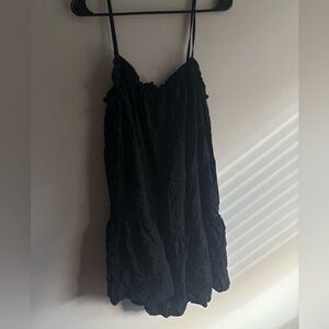 H&M Flounce Spaghetti Strap Trapeze Dress